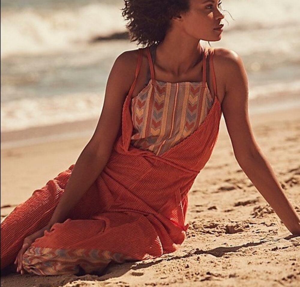 Free People Movement Embroidered Jumpsuit